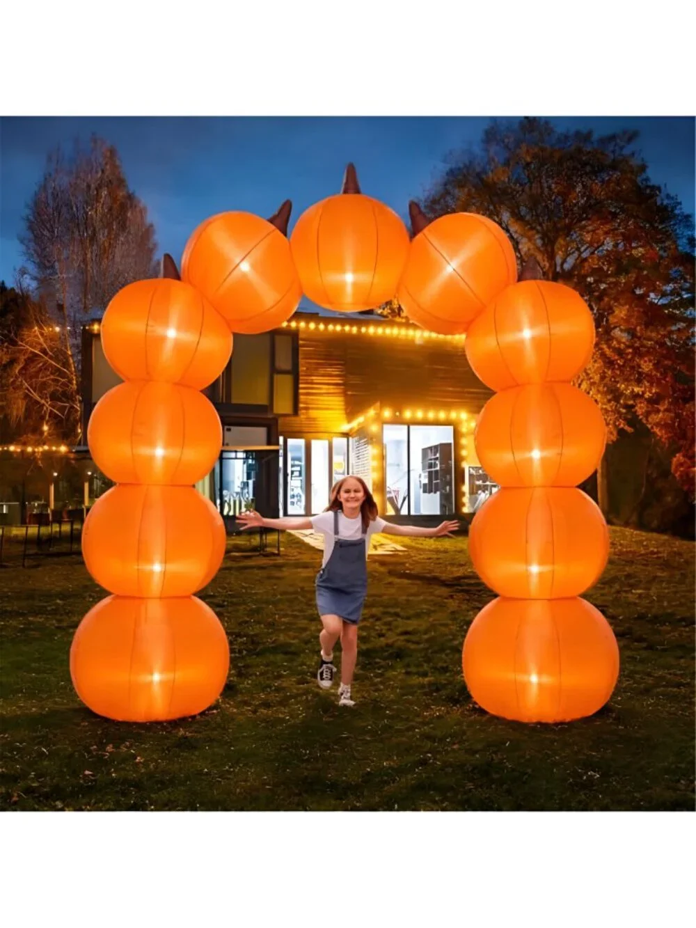 9 ft Fall Inflatable Pumpkin Archway Outdoor Decoration